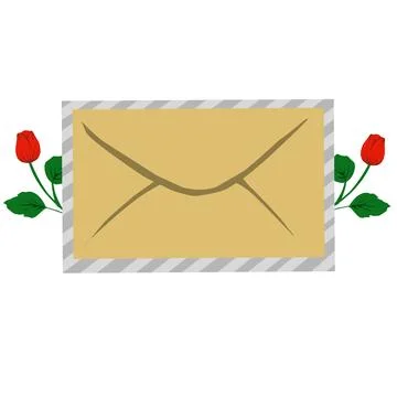 Mail envelope illustration Stock Illustration