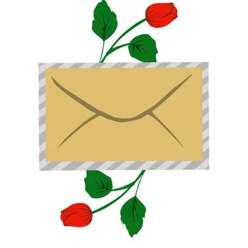Mail envelope illustration Stock Illustration