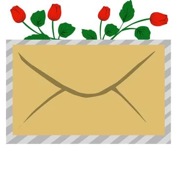 Mail envelope illustration Stock Illustration