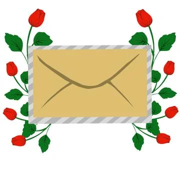 Mail envelope illustration Stock Illustration