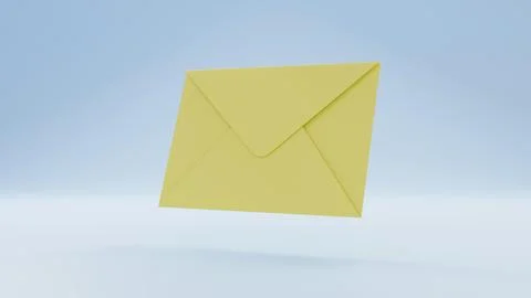 Mail envelope isolated on pastel blue background. New e-mail message notice i Stock Illustration