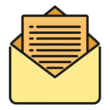 Mail envelope with letter ready for sending Illustrazione stock