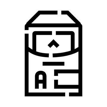Mail envelope line icon receiving new message Stock Illustration