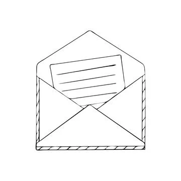 Mail envelope message clip art vector illustration Stock Illustration
