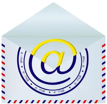 Mail envelope opened. Stock Illustration