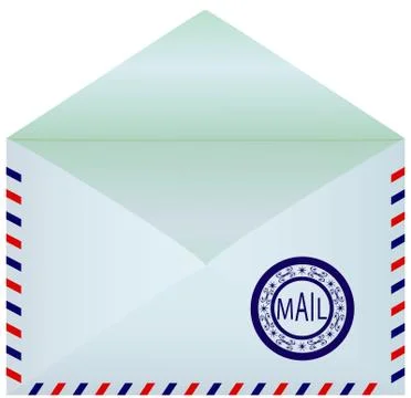 Mail envelope opened. Stock Illustration
