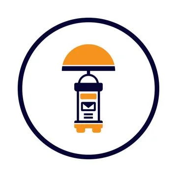 Mail, envelope, postbox, letter, letterbox, mailbox postbox icon Stock Illustration