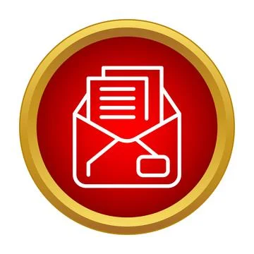 Mail envelope receiving new message communication icon Stock Illustration