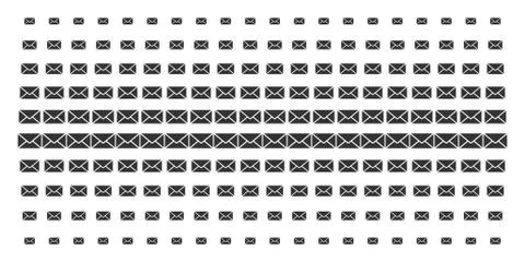 Mail Envelope Shape Halftone Grid Illustrazione stock
