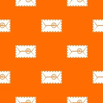 Mail envelope with a stamp pattern seamless 스톡 일러스트