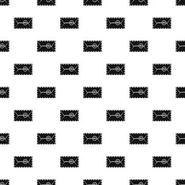 Mail envelope with a stamp pattern vector 库存插图