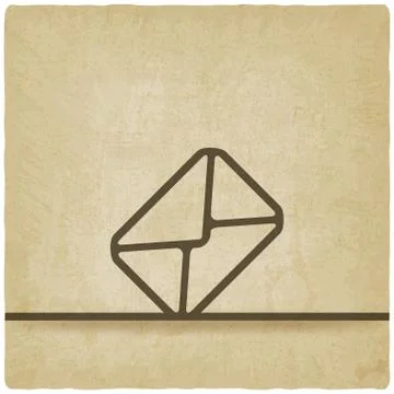 Mail envelope symbol old background Stock Illustration