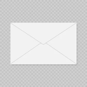 Mail envelope template over transparent background. Greeting card template Stock Illustration