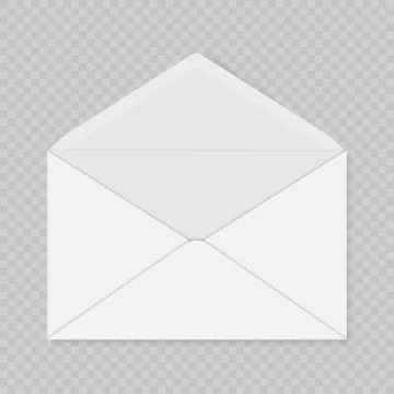 Mail envelope template over transparent background. Greeting card template Stock Illustration