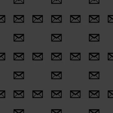 Mail envelope web icon. flat design. Seamless pattern. 스톡 일러스트