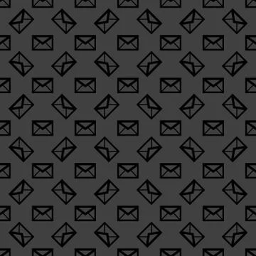 Mail envelope web icon. flat design. Seamless pattern. Stock Illustration