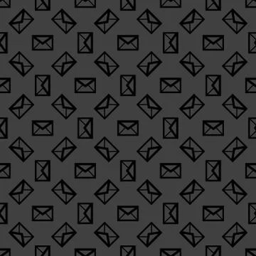 Mail envelope web icon. flat design. Seamless pattern. 스톡 일러스트