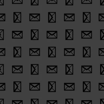 Mail envelope web icon. flat design. Seamless pattern. Stock Illustration