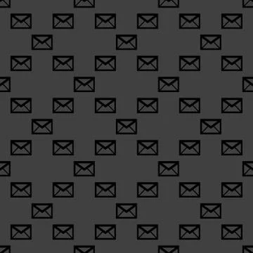 Mail envelope web icon. flat design. Seamless pattern. Stock Illustration