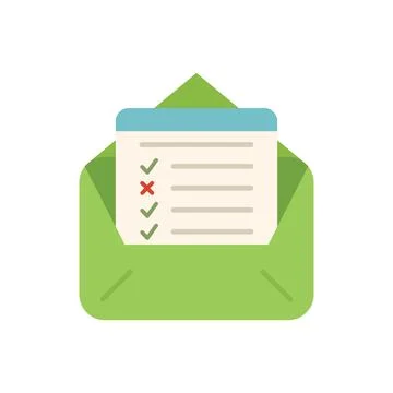 Mail exam icon flat vector. Final study イラスト素材