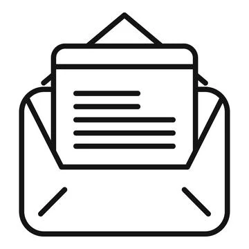 Mail exam icon outline vector. Final study イラスト素材