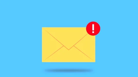 Mail flat animation. Mail envelope isolate. Stock Footage 147404622