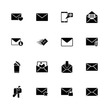 Mail - Flat Vector Icons Stock Illustration