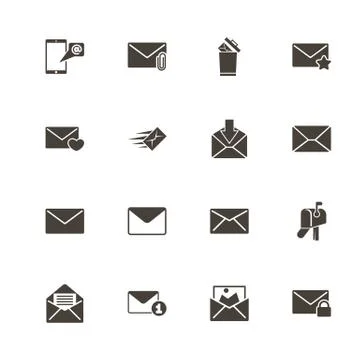 Mail - Flat Vector Icons Stock Illustration