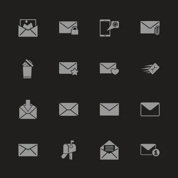 Mail - Flat Vector Icons Stock Illustration