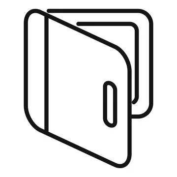 Mail folder icon outline vector. Contact interface 스톡 일러스트