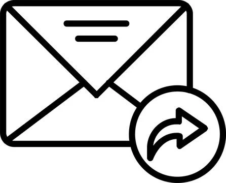 Mail Forward Line Icon Design Stock Illustration