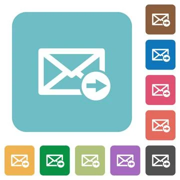 Mail forwarding flat icons Illustrazione stock