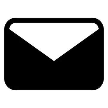 Mail glyph icon vector illustration isolated on white background Stock Illustration