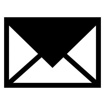 Mail glyph icon vector illustration isolated on white background Stock Illustration