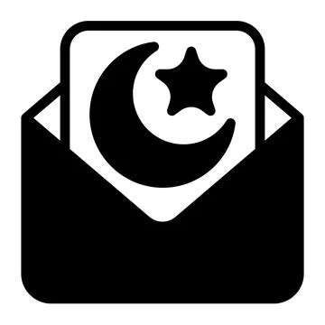 Mail glyph icon vector illustration isolated on white background Stock-Illustration