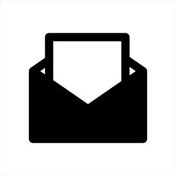 Mail glyph icon vector illustration isolated on white background Stock Illustration