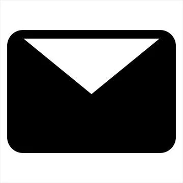 Mail glyph icon vector illustration isolated on white background Stock Illustration