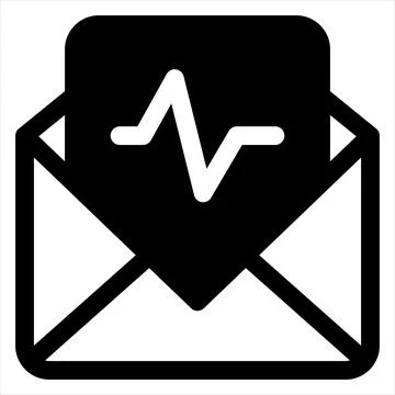 Mail glyph icon vector illustration isolated on white background Stock Illustration