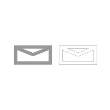 Mail grey set icon . Stock Illustration