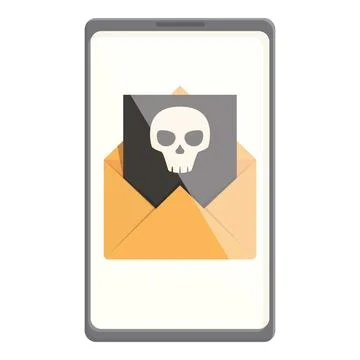 Mail hacker attack icon cartoon vector. Cyber fraud Stock Illustration