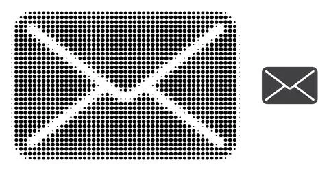 Mail Halftone Dot Icon Stock Illustration