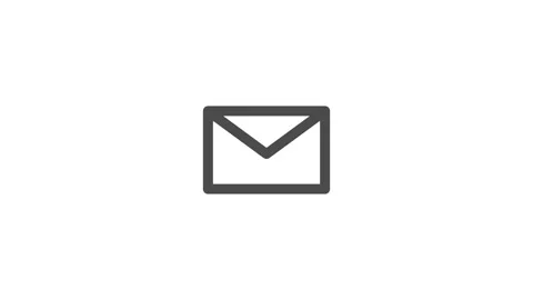 Mail Icon Animating in Seamless Loop Vídeo Stock 346649250