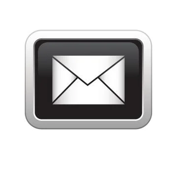 Mail icon black Stock Illustration