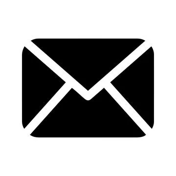 Mail icon. Black vector Stock Illustration