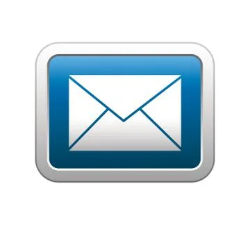 Mail icon blue Illustrazione stock
