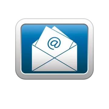 Mail icon blue Stock Illustration