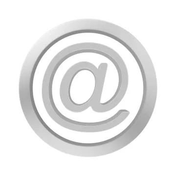 Mail icon chrome Illustrazione stock