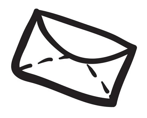 Mail icon doodle Stock Illustration