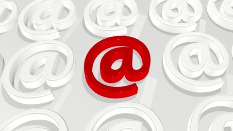 Mail icon. Electronic, mail concepts. Volume symbol of e-mail. Red eye-catching Video stock 178055613