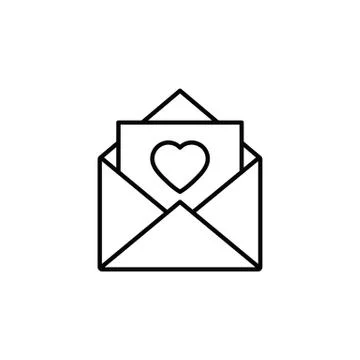 Mail icon. The envelope. line style Stock Illustration